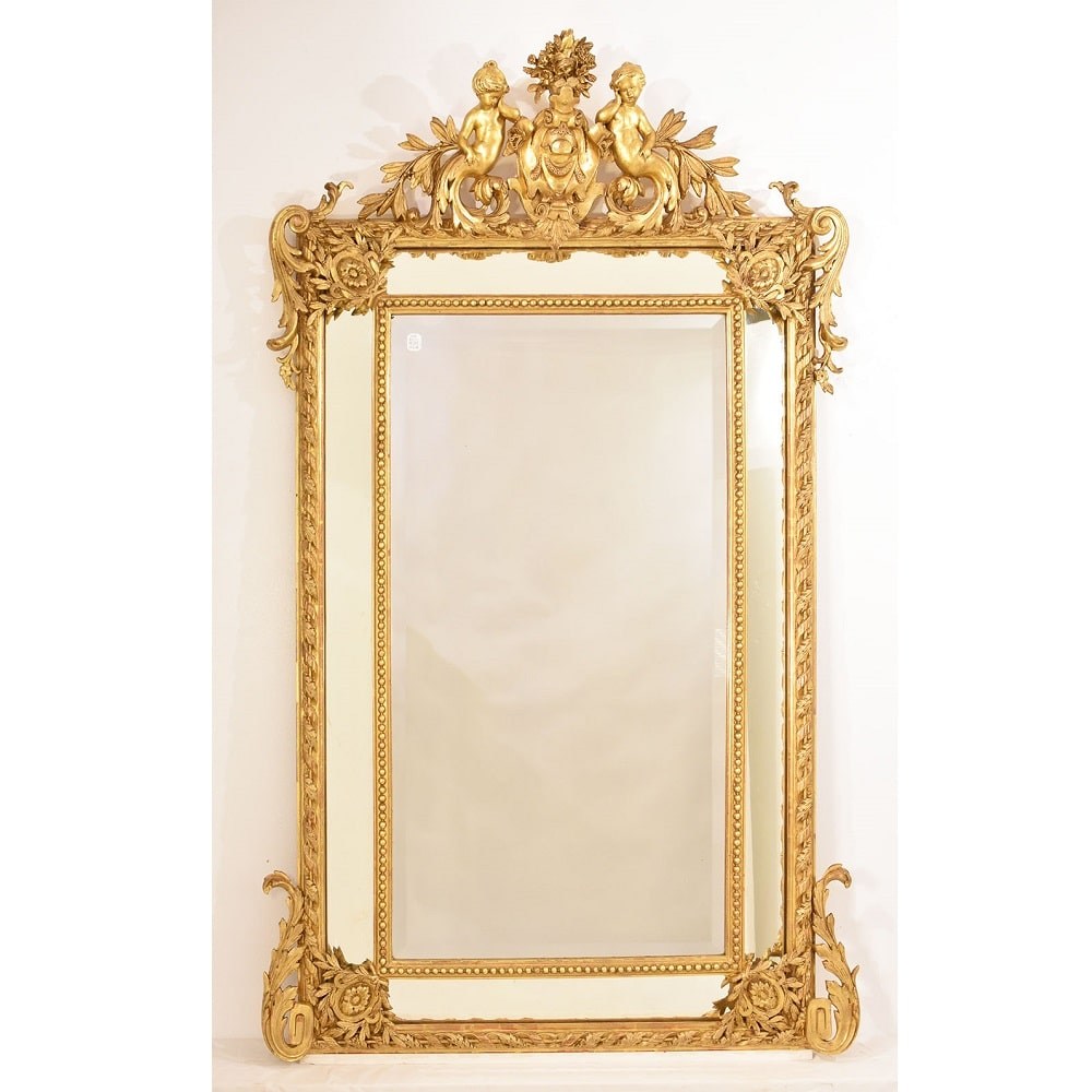 SPCP176 1 antique gold leaf mirror antique louis philippe mirror XIX.jpg